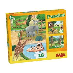 Haba Τρία παζλ με ζωάκια (18 τμχ), haba, haba 4960, pazl, παζλ, παιδικά παζλ, παζλ για παιδιά, pazl, puzzle, puzzles, παιχνίδια με παζλ, παζλ games, παζλ για κορίτσια, παζλ για παιδιά, παιδικά παιχνίδια, δώρα, δώρο, επιτραπέζια, παιχνίδια για κορίτσια, παιχνίδια για αγόρια