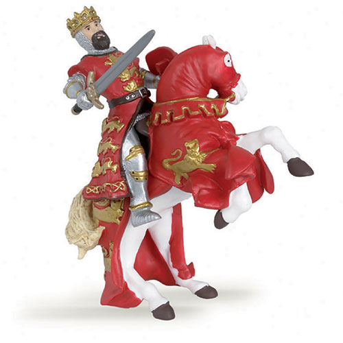 Papo Φιγούρα Βασιλιάς Ριχάρδος Κόκκινος με το άλογο του 39338/39340