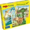 Το κουτί περιέχει 3 παζλ με 12 / 15 / και 18 τμχ. με θέμα τους δεινόσαυρους από την βραβευμένη εταιρεία Haba. Διαστάσεις για κάθε παζλ : 20 x 25 εκ. Ηλικία +3