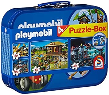 Παζλ - Playmobil -Μεταλλικό Βαλιτσάκι- 2 x 60 / 2 x 100 Κωδ. 55599
