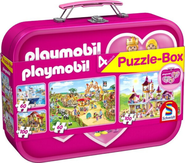 Παζλ - Playmobil -Μεταλλικό Βαλιτσάκι- 2 x 60 / 2 x 100 Κωδ. 5649