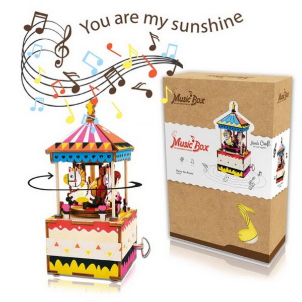 Robotime DIY Music Box Merry-go-round Κωδ. AM304