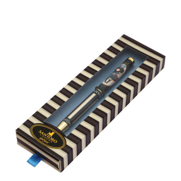 Santoro Gorjuss 506GJ04 classic stripe μεταλλικό στυλό σε κουτί The Hatter