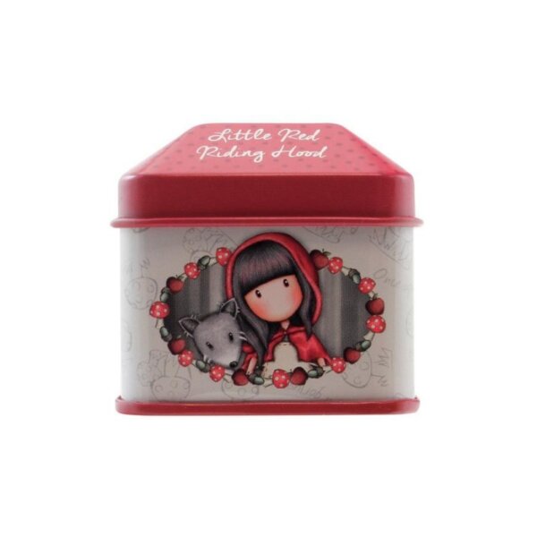 Santoro Gorjuss Μεταλλικό Κουτάκι με Ρολό Αυτοκόλλητα 'Little Red Riding Hood' ' 824GJ03