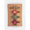 Natural Life - Κεντημένα Hair Clips Σετ - Pink NL-56245