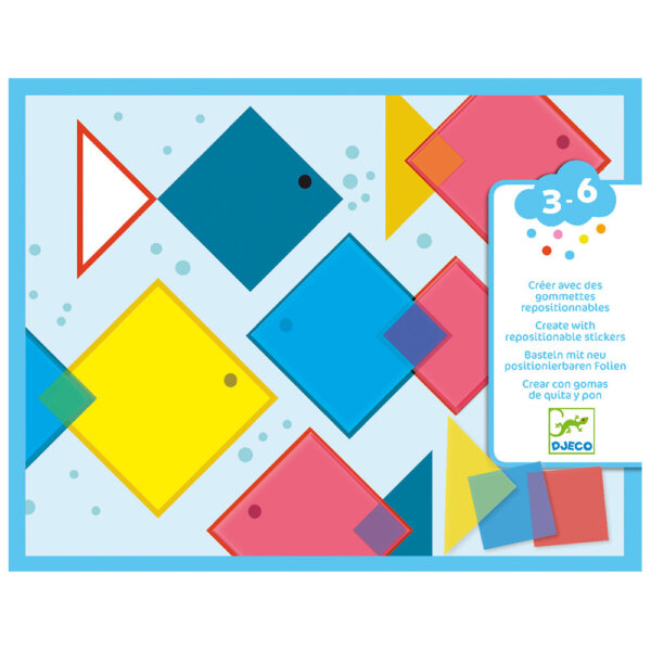 Djeco κολάζ με αυτοκόλλητα επαναχρησιμοποιούμενα τετράγωνα 'Χρώματα -... Κωδικός: 08975