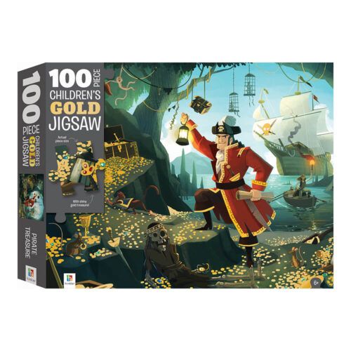 Touch and Feel: Pirate Treasure Gold Foil 100 Piece Jigsaw