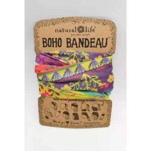 Boho Bandeau Lime/Purple Borders - NATURAL LIFE 58939