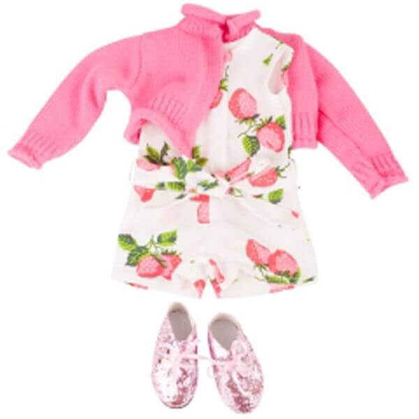 Σετ Ρούχων Κούκλας Jumpsuit Berries XL (Φόρεμα, Ζακέτα, Παπούτσια) 50 εκ. Goetz 3402845