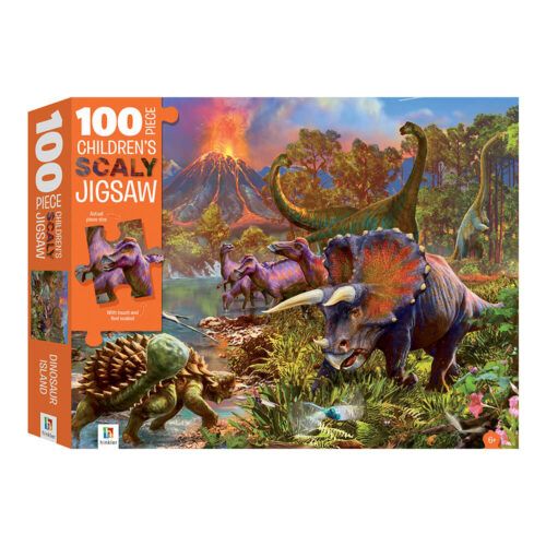Touch and Feel: Dinosaur Island Scaly 100 Piece Jigsaw - TJ-5