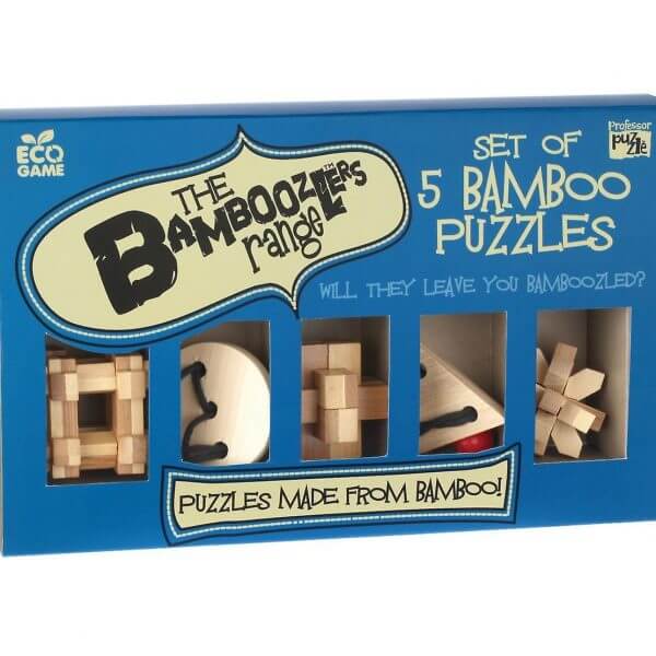 Professor Puzzle - set of 5 Bamboo Puzzles - P2028
