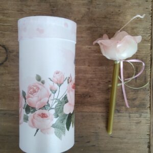 Πασχαλινή Λαμπάδα Τριαντάφυλλο στο Κουτί 'ροζ' 4496-1