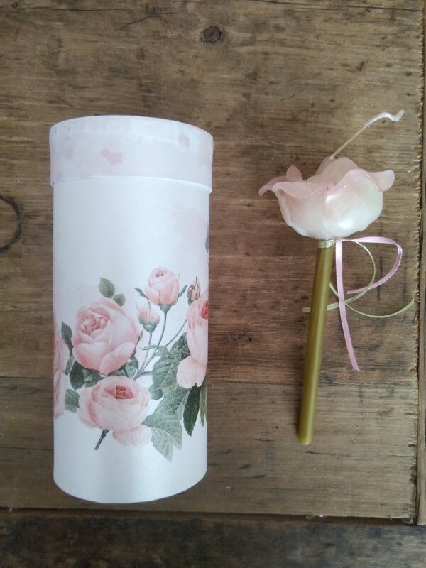 Πασχαλινή Λαμπάδα Τριαντάφυλλο στο Κουτί 'ροζ' 4496-1