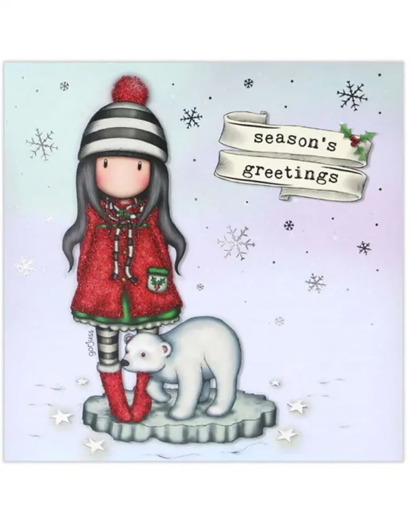 Xριστουγεννιάτικη Kάρτα "Season's Greetings" Santoro Gorjuss XGJ008