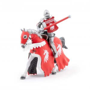 Papo Φιγούρα Ιππότη Μονόκερο με Ασπίδα και το Άλογο του (Unicorn knight with spear and hiw horse of unicorn knight with spear) 39781/82