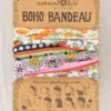Full Boho Bandeau Headband - Lilac Orange Border 66911