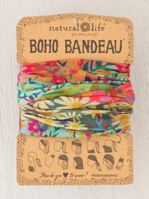 Full Boho Bandeau Headband - Wildflower Border 66912