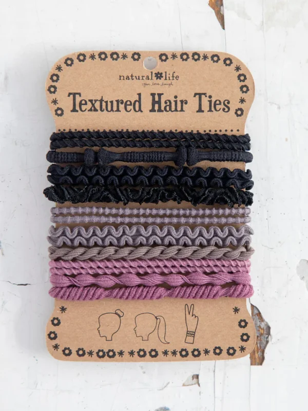 Natural Life Textured Hair Ties, Set of 10 - Tan 62059