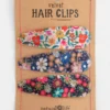 Natural Life- Velvet Floral Hair Clips, Set of 3 57069