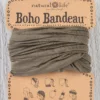 Solid Boho Bandeau Headband Grey 34964